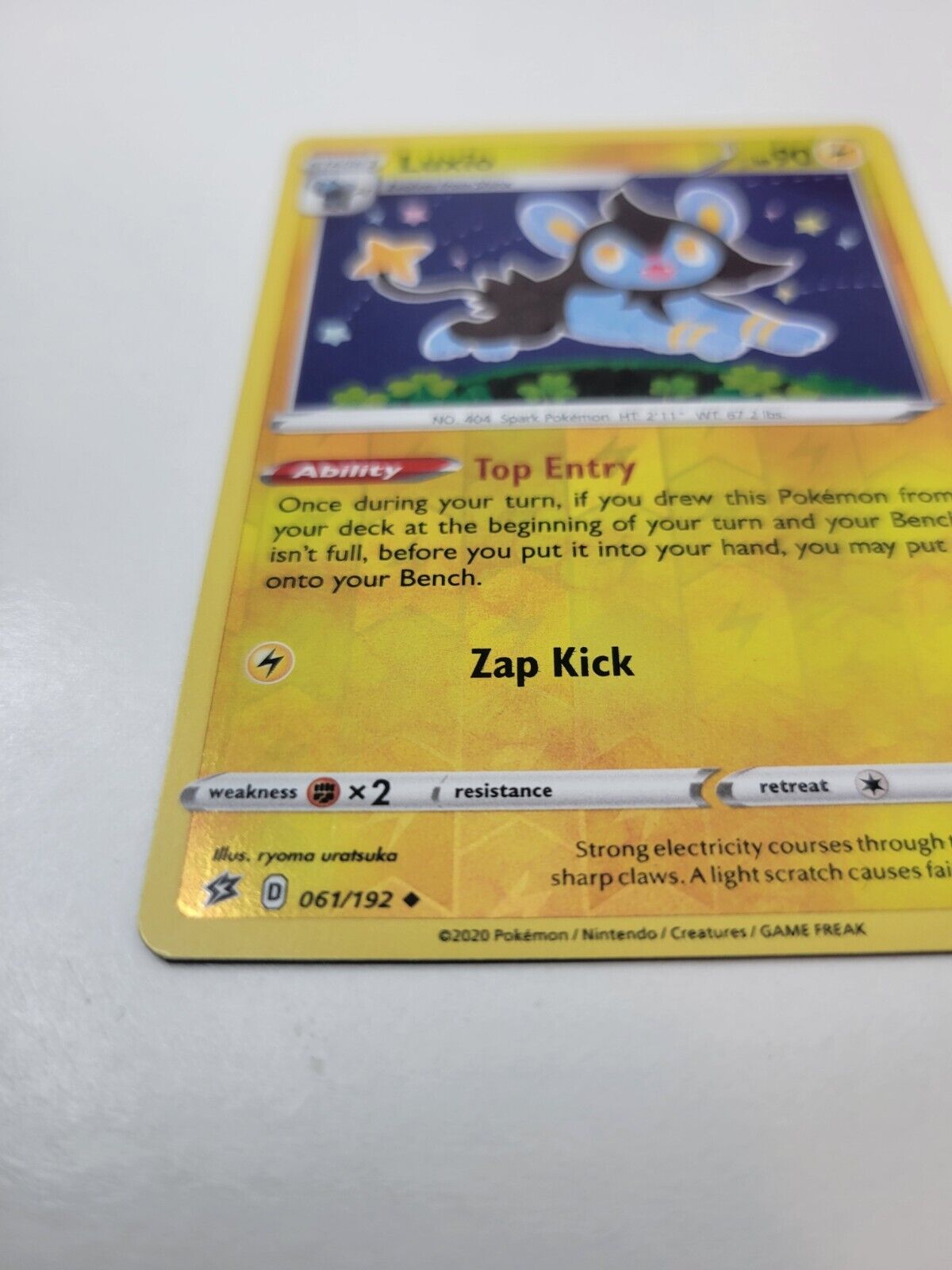 Pokémon TCG Luxio Rebel Clash 061/192 Reverse Holo Uncommon Card NM 2020