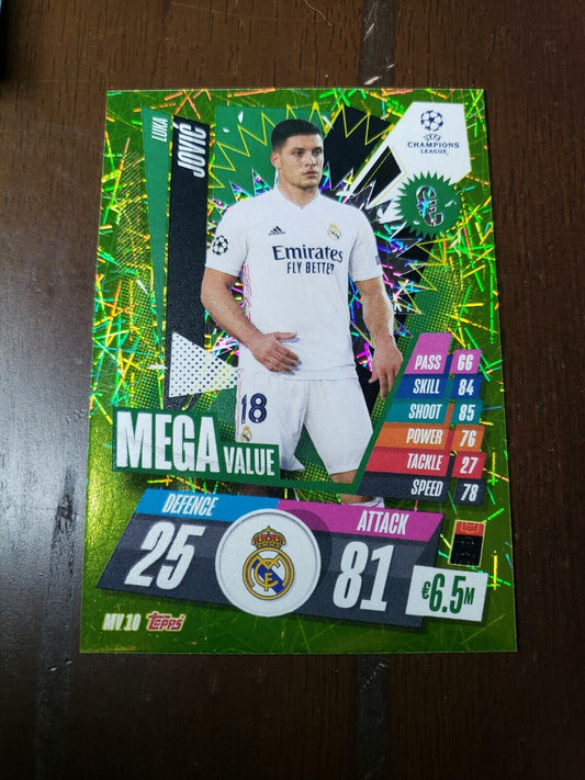 2021 Match Attax Champions League MV10 Luka Jovic Real Madrid Topps Soccer Card