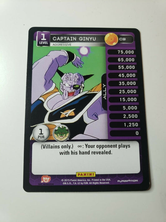 DBZ Dragon Ball Z TCG Card Panini Heroes & Villains C9 Captain Ginyu, Aggressive