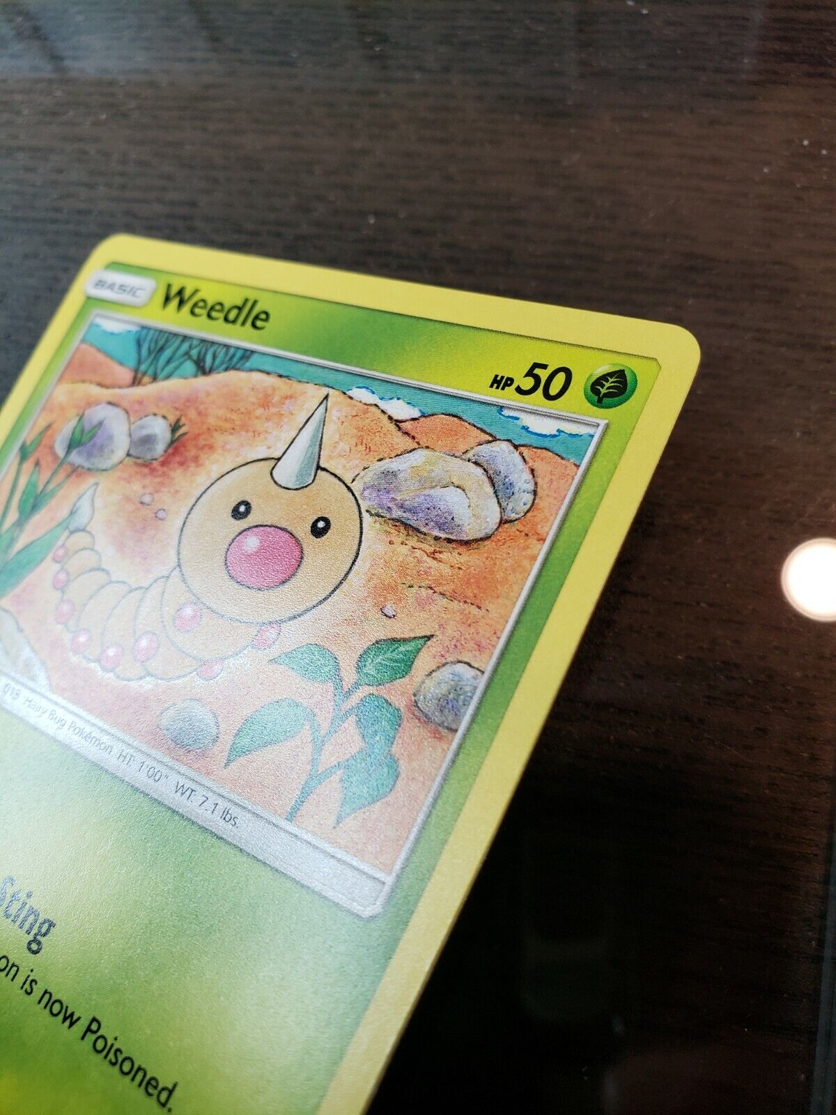 Pokemon Card TCG Weedle 1/111 Basic Grass Type 2017 Sun & Moon