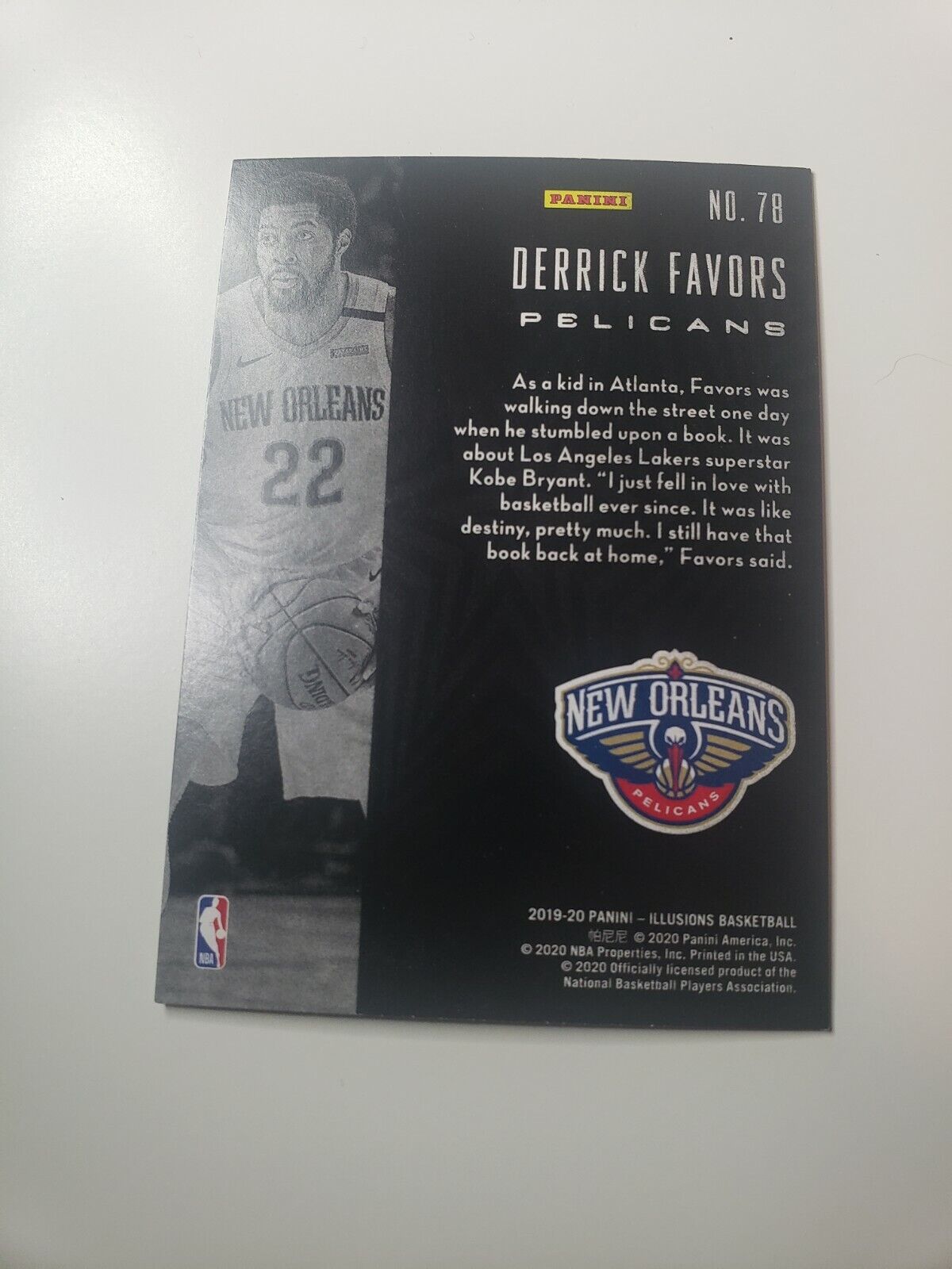 2019-20 Panini Illusions Basketball #78 DERRICK FAVORS New Orleans Pelicans Base
