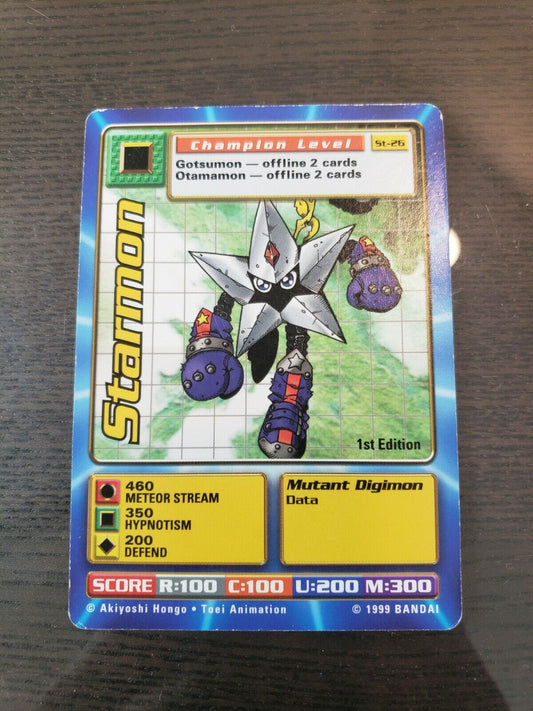 1999 Digimon - Digital Monsters Trading Card Game 1st Edition Starmon #ST-26 1q9