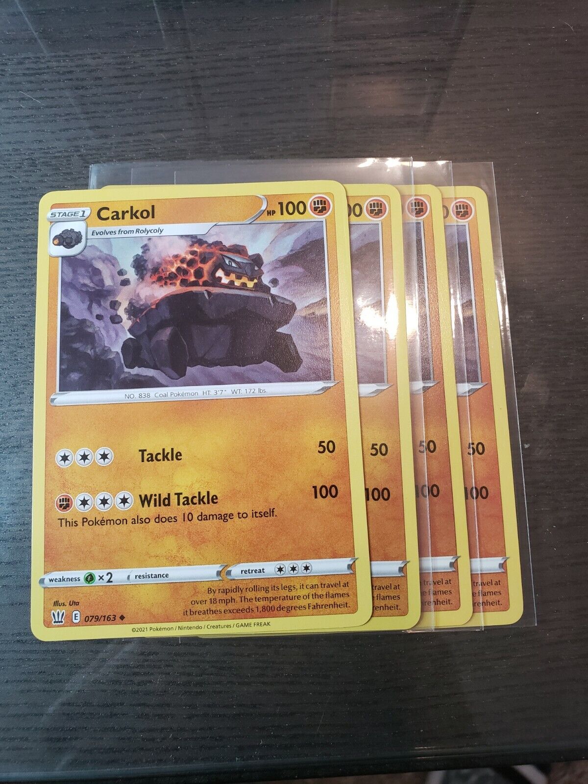 Pokemon S&S Battle Styles Set Carkol 079/163 - Near Mint (NM) 2021
