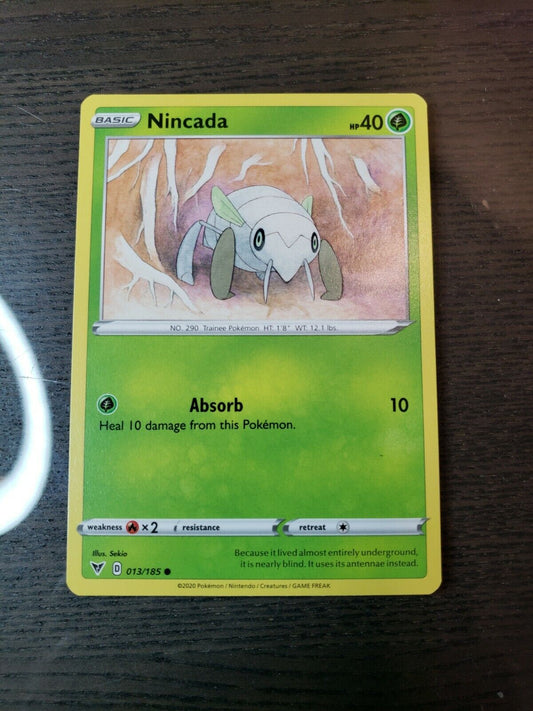 Pokemon TCG Vivid Voltage Nincada Common Card 013/185 NM 2020