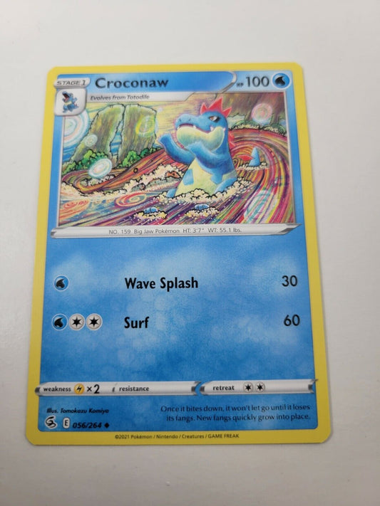 Pokémon TCG Croconaw Fusion Strike 056/264 Regular Uncommon Card NM 2021