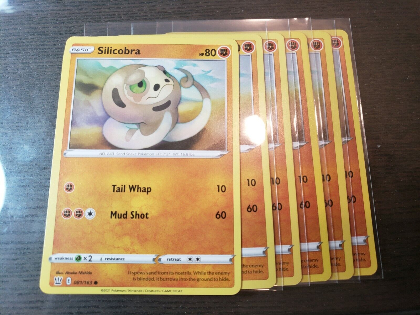 Pokemon TCG Battle Styles Silicobra 081/163 Regular Common Card NM 2021