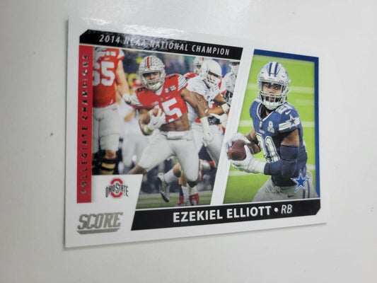 Ezekiel Elliott 2021 Panini Score Collegiate Champions Insert #CC6 | Cowboys OSU