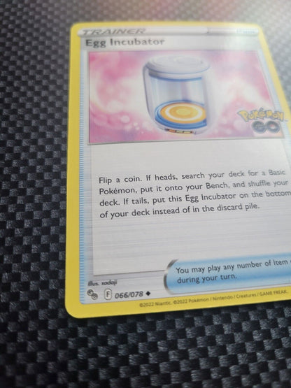Pokémon TCG Egg Incubator Pokemon GO 066/078 Regular Uncommon Trainer Card NM 