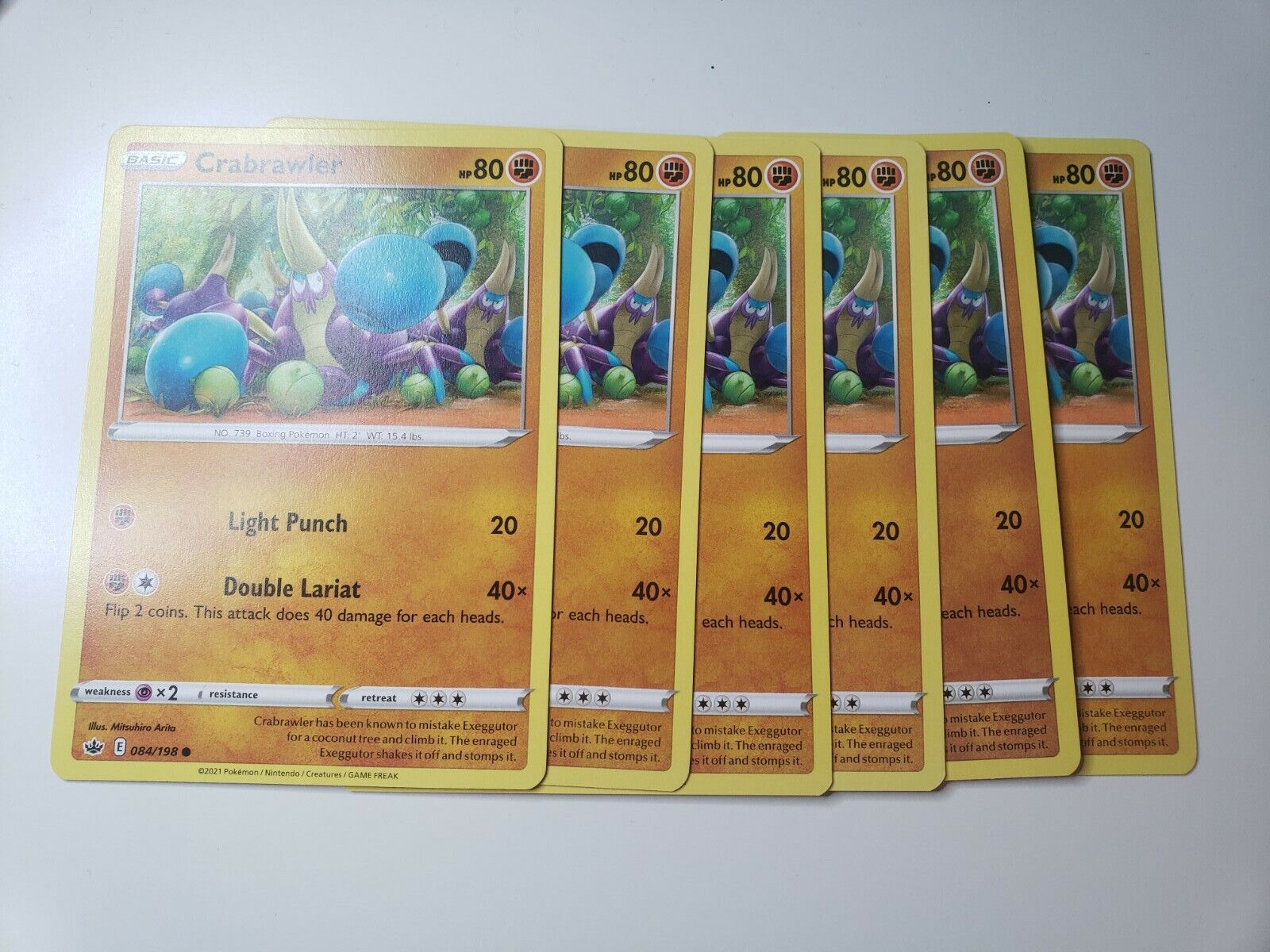 Pokémon TCG Crabrawler Chilling Reign 084/198 Regular Common Card NM 2021