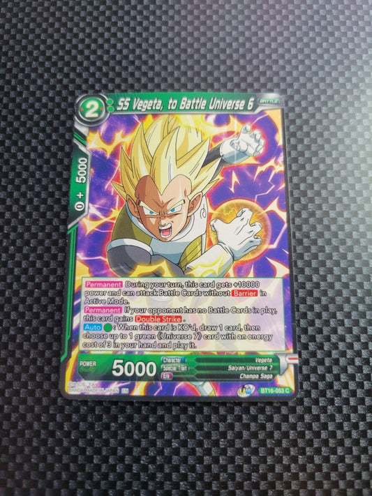 Dragon Ball Super CCG Vegeta, to Battle Universe 6 BT16-053 Regular Card NM 