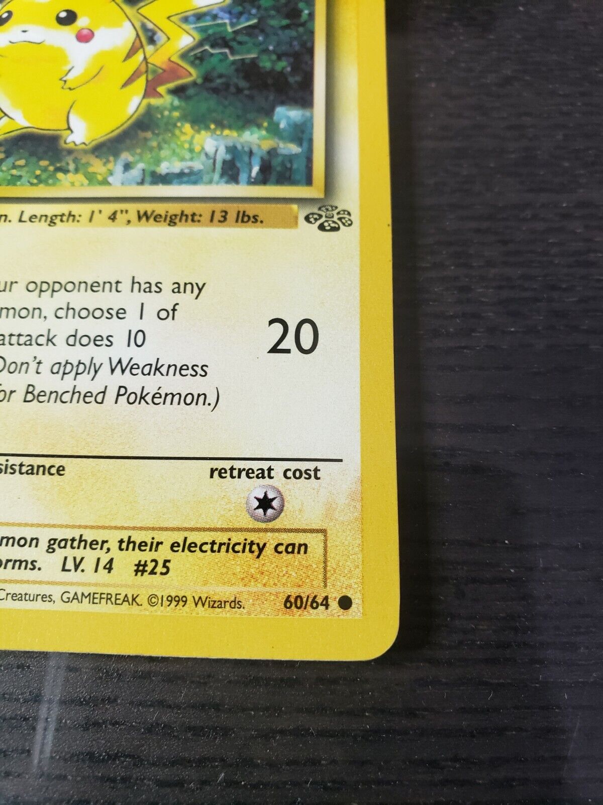 Pokemon TCG Pikachu Jungle Set 60/64 Common Card Vintage Wizards