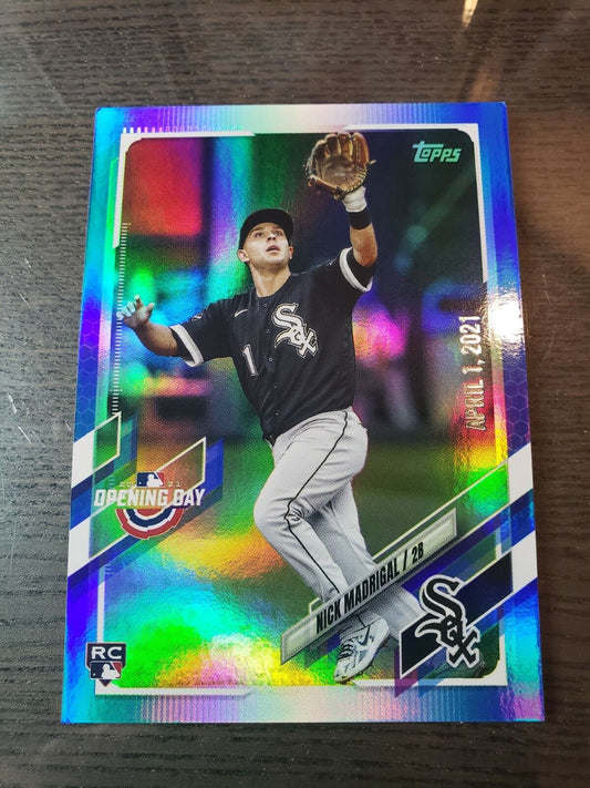 2021 Topps Opening Day #153 Blue Foil Nick Madrigal RC Chicago White Sox