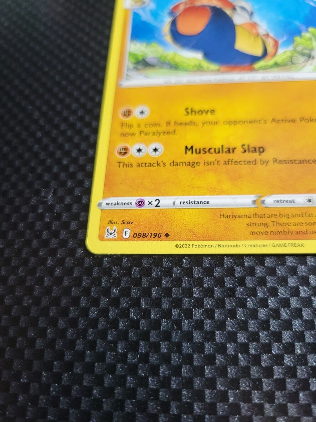 Pokémon TCG Hariyama Lost Origin 098/196 Regular Uncommon Card NM 2022