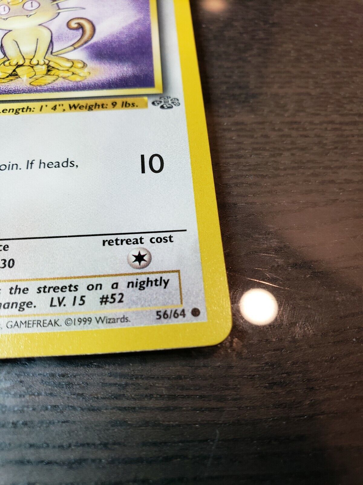 Meowth 56/64 Jungle Set Common WOTC Pokemon TCG 1999