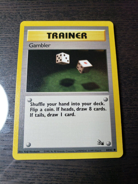 Pokemon TCG Gambler 60/62 Trainer Common Fossil