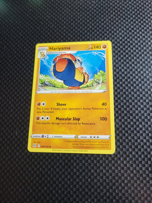 Pokémon TCG Hariyama Lost Origin 098/196 Regular Uncommon Card NM 2022