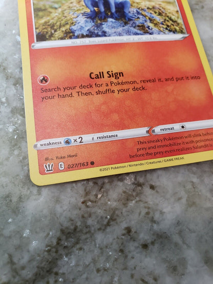 Pokémon Sword & Shield Battle Styles Salandit 27/163 Pack Fresh