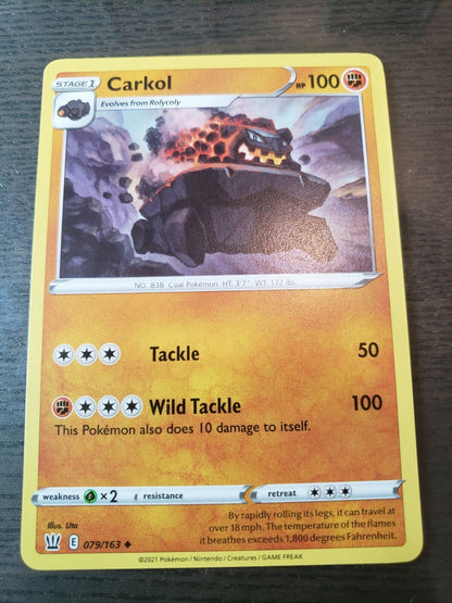 Pokemon S&S Battle Styles Set Carkol 079/163 - Near Mint (NM) 2021