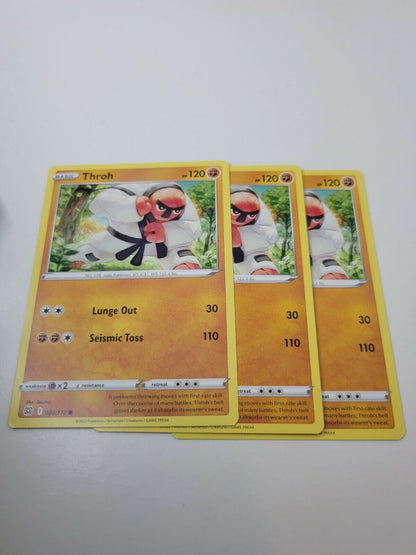 Pokemon TCG Brilliant Stars Throh 80/172 Regular Common Card NM 2022