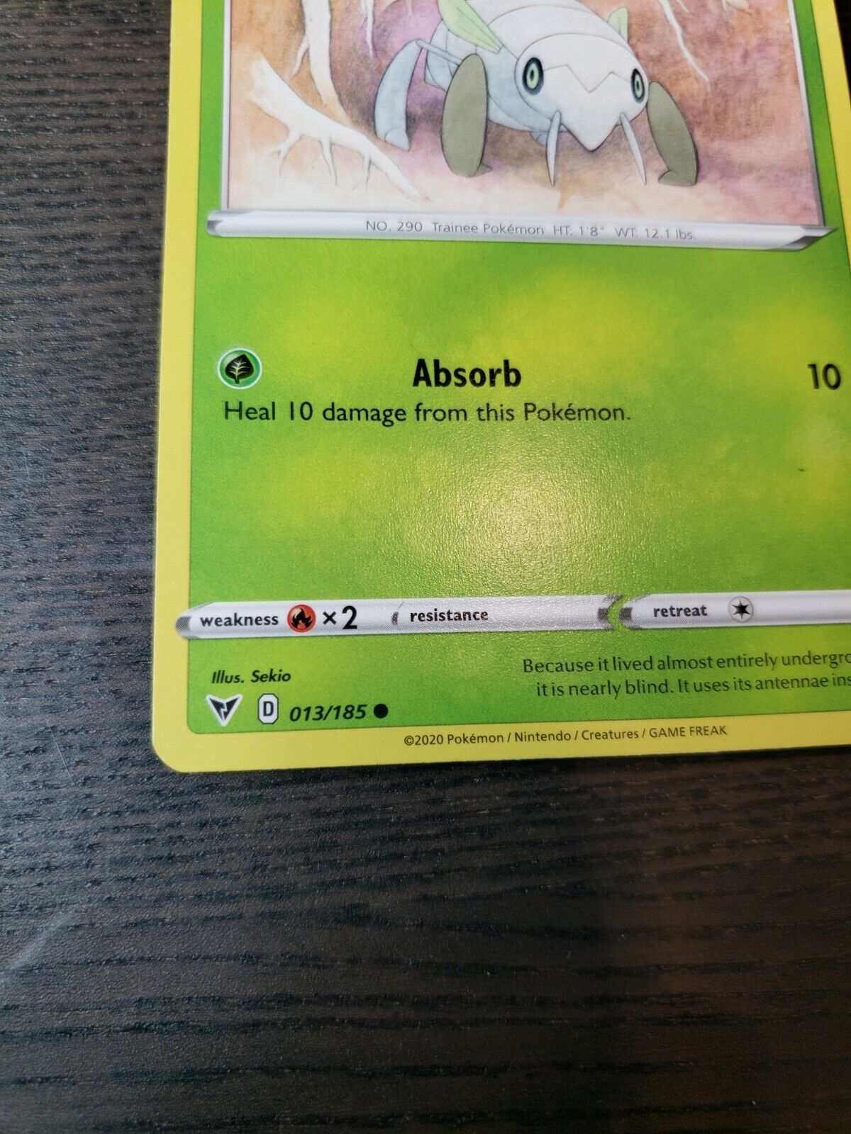 Pokemon TCG Vivid Voltage Nincada Common Card 013/185 NM 2020