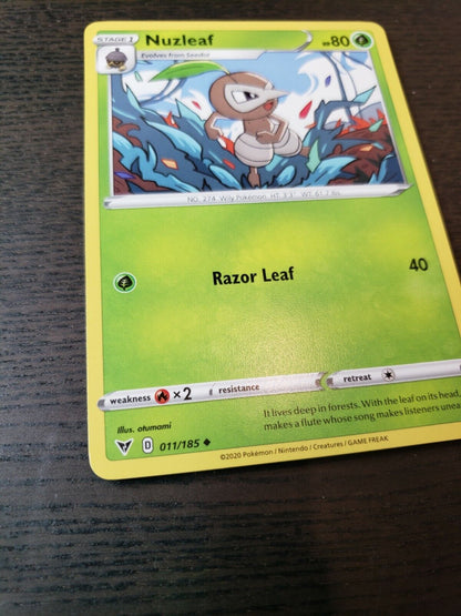 Pokemon TCG Vivid Voltage Nuzleaf Regular Uncommon Card 011/185 NM 2020