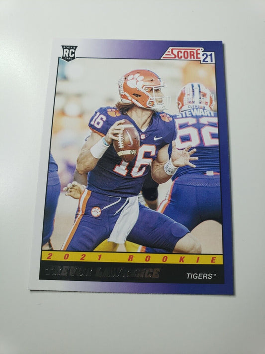 2021 Panini Score Football Trevor Lawrence 91 Throwback SSP RC TB1 Jax Jaguars 