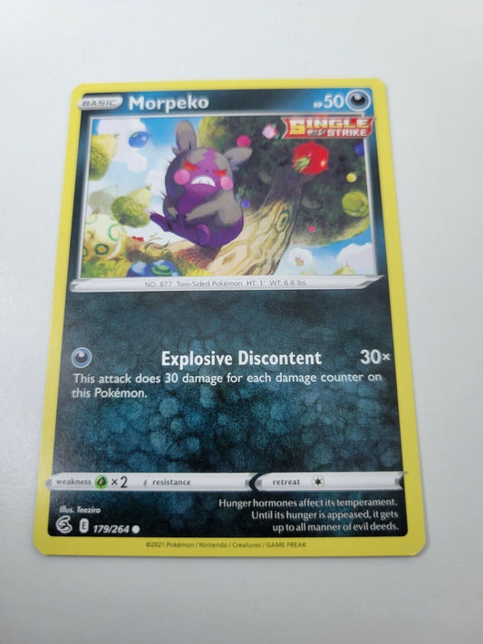Pokémon TCG Morpeko Fusion Strike 179/264 Regular Common Card NM 2021