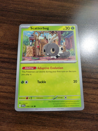 Pokémon TCG Scarlet & Violet Scatterbug 008/198 Regular Common Card NM 2023