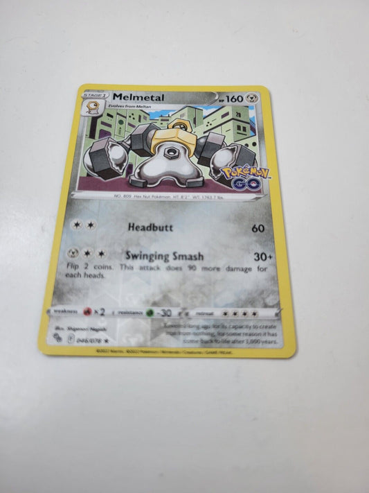 Pokémon TCG Melmetal Pokemon GO 046/078 Reverse Holo Rare Card NM 2022