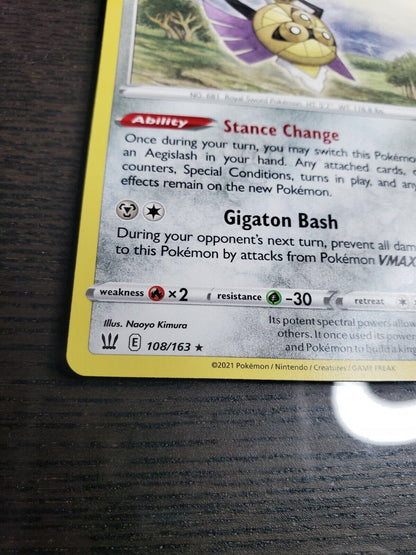 AEGISLASH 1x 108/163 Rare Pokemon Sword & Shield Battle Styles Non-Holo NM