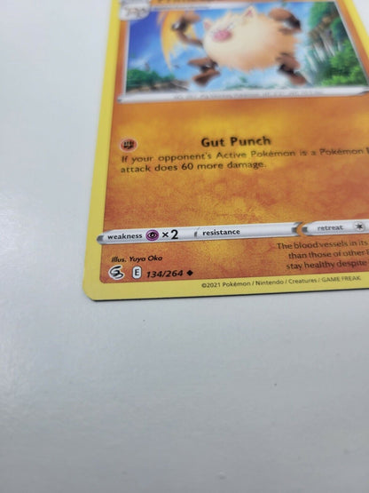 Pokémon TCG Primeape Fusion Strike 134/264 Regular Uncommon Card NM 2021