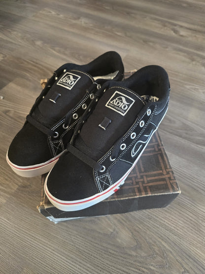 Adio Standard Kenny Anderson vintage skate shoes, Blakc/White, New in Box. Sz 9