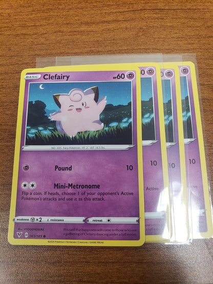 Pokémon TCG Vivid Voltage Clefairy 63/185 Regular Common Card NM 2020