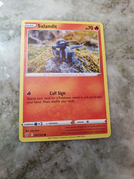Pokémon Sword & Shield Battle Styles Salandit 27/163 Pack Fresh