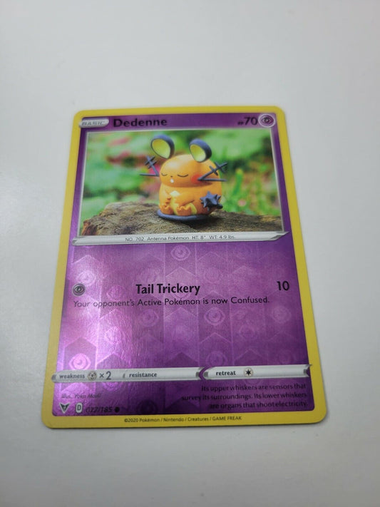 Pokémon TCG Dedenne Vivid Voltage 077/185 Reverse Holo Common Card NM 2020