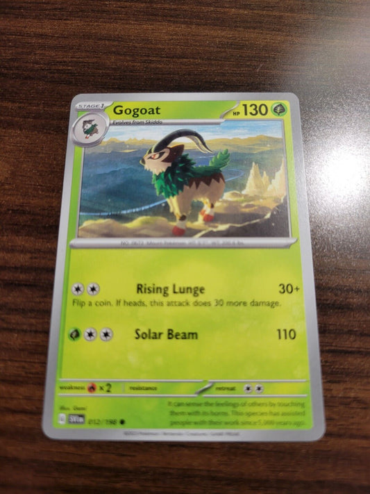 Pokémon TCG Scarlet & Violet Base Set Gogoat 012/198 Regular Common Card NM 2023