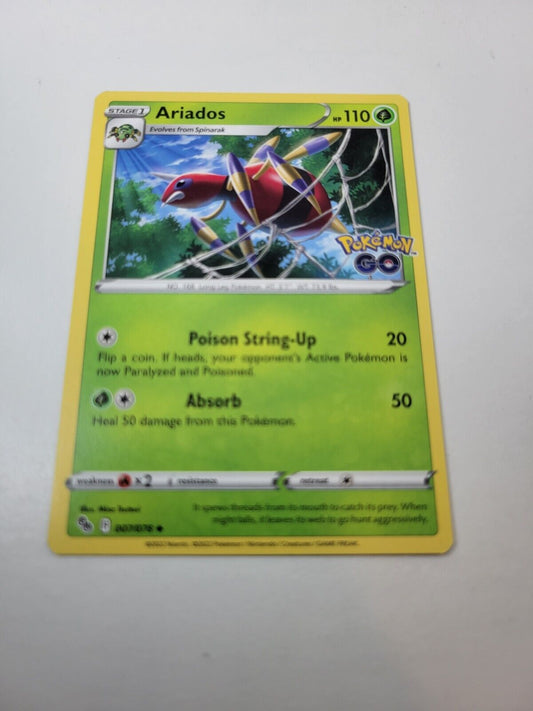 Pokémon TCG Ariados Pokémon GO 007/78 Regular Uncommon Card NM 2022