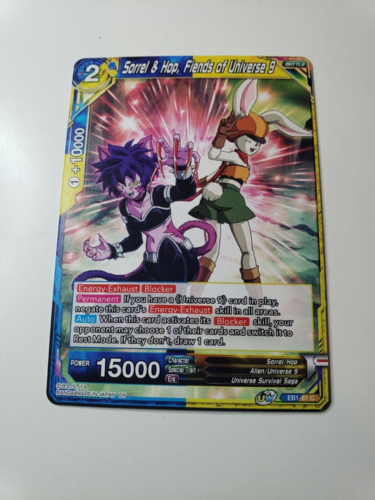 Dragon Ball Super Battle Evolution Sorrel & Hop, Fiends Of Universe 9 EB-161 C