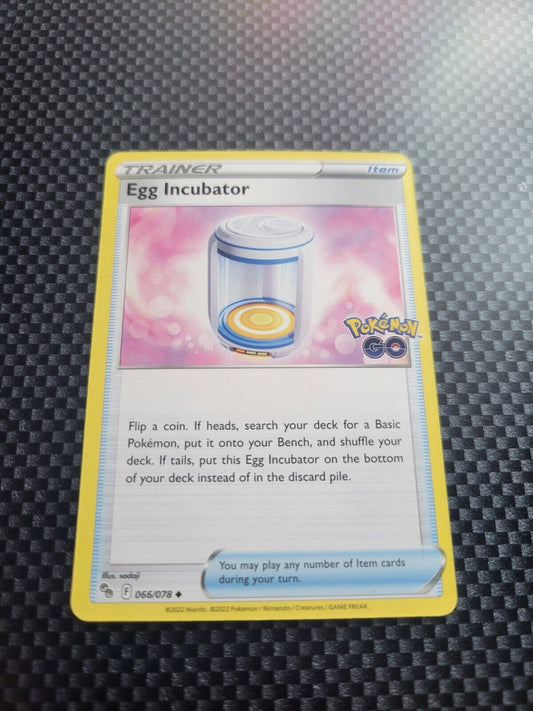 Pokémon TCG Egg Incubator Pokemon GO 066/078 Regular Uncommon Trainer Card NM 