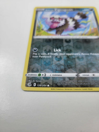 Pokémon TCG Galarian Zigzagoon Fusion Strike 159/264 Reverse Holo Common Card NM