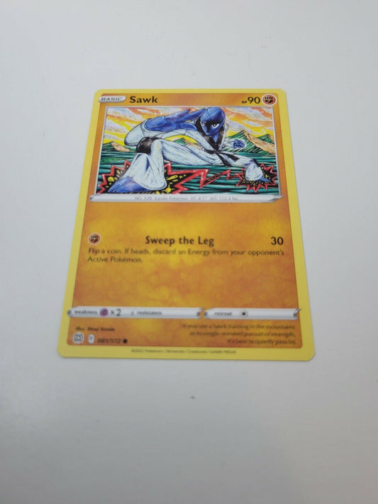 Pokémon TCG Brilliant Stars Sawk 81/172 Regular Common Card NM 2022