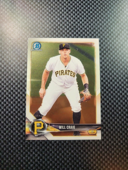2018 Bowman Chrome Prospects Base #BCP146 Will Craig Pittsburgh Pirates NM 