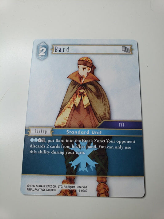 Bard 4-028C Final Fantasy TCG Opus IV FFTCG Ice Backup NM 2017