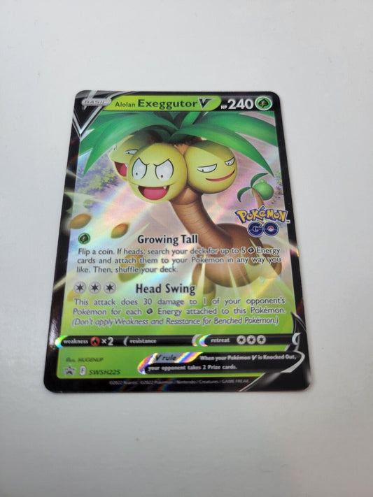 Pokémon TCG Pokémon GO Alolan Exeggutor V SWSH225 Full Art  Black Star Promo NM