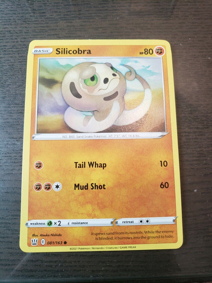 Pokemon TCG Battle Styles Silicobra 081/163 Regular Common Card NM 2021