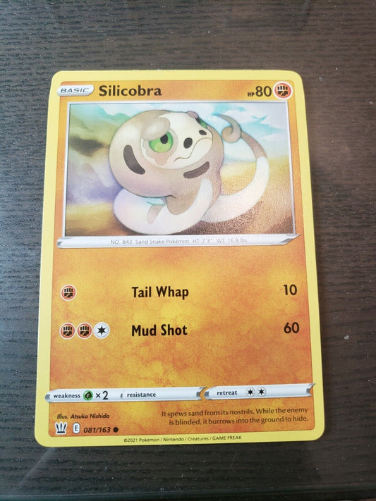 Pokemon TCG Battle Styles Silicobra 081/163 Regular Common Card NM 2021