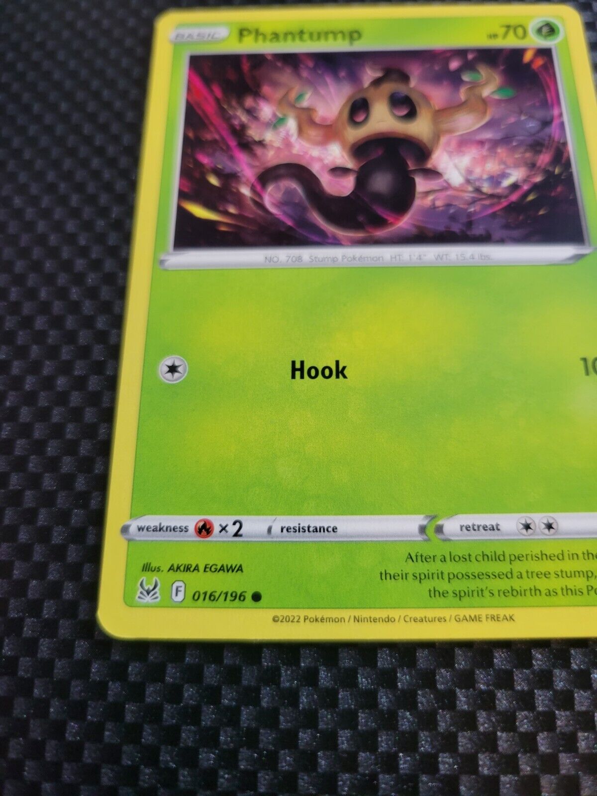 Pokémon TCG Phantump Lost Origin 016/196 Regular Common Card NM 2022