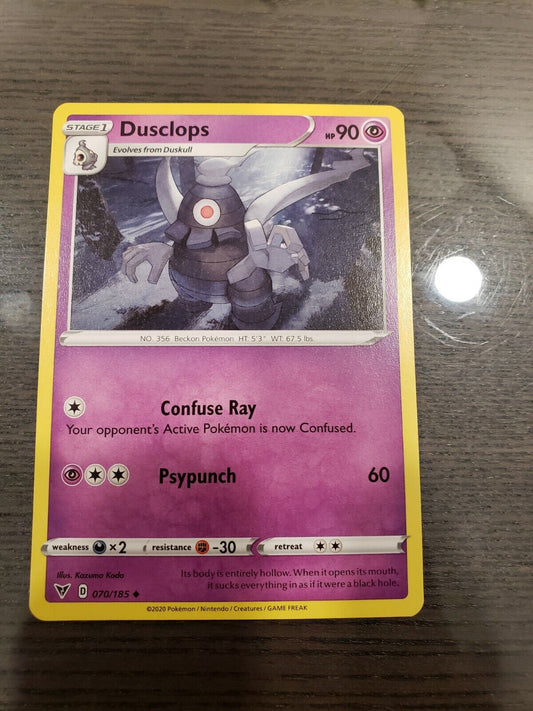 Pokémon TCG Dusclops Vivid Voltage 070/185 Regular Uncommon Card NM 2020