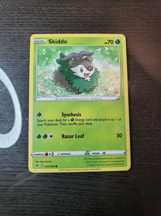 Skiddo  17/185 S&S: Vivid Voltage  Regular Common card NM  Pokemon TCG 2020
