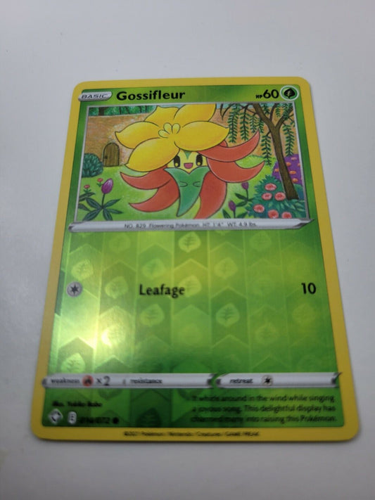 Pokémon TCG Gossifleur Shining Fates 014/072 Reverse Holo Common Card NM 2021